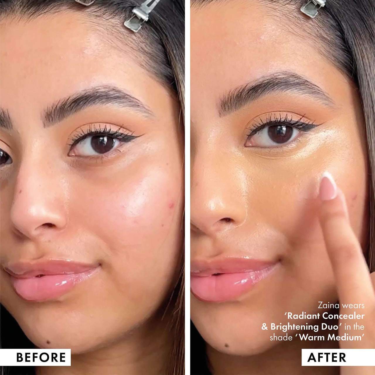 ICONIC LONDON Radiant Concealer & Brightening Duo | Creamy Liquid + Brightening Crayon Dual Ended Concealer, Cruelty Free, Vegan Makeup (Warm Medium) 0.08 oz