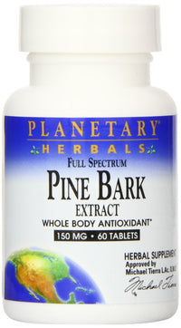 Thumbnail for Planetary Herbals FS Pine Bark Extract Tablets, 150 mg, 60 Count