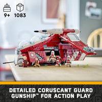 Thumbnail for LEGO Star Wars: The Clone Wars Coruscant Guard Gunship - Buildable Star Wars Toy for 9 Year Olds - Gift Idea for Fans - Includes 3 Clone Trooper Minifigures - 75354