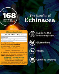 Thumbnail for Herb Pharm Certified Organic Echinacea Root Liquid Extract for Immune System Support, Organic Cane Alcohol, 4 Ounce