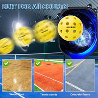 Thumbnail for Navona 48 Pack Premium 40-Holes Outdoor Pickleball Balls, Meet USAPA Official Requirement, Perfectly Balanced, High Bounce True Flight, Durable Outdoor Pickleball Set