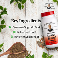 Thumbnail for Christopher's Original Formulas Lower Bowel Cleanse Formula Capsules - Herbal Laxative Colon Cleanse and Gut Cleanse 100 ct.