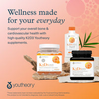 Thumbnail for Youtheory K2D3 - Bone & Heart Health Support - Combines Vitamin D3 & Vitamin K2 - Dairy, Soy & Gluten Free - 60 Vegetarian Capsules