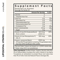 Thumbnail for Codeage Liquid Vitamin D3 K2 Supplement, Liposomal Vitamin D Cholecalciferol, Menaquinone MK-7, Liquid Vitamin K - Vegan & Non-GMO - No Sugar - 2 fl oz