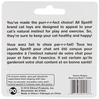 Thumbnail for SPOT Atomic Rubber Bouncing Balls - Play Toy for Cats and Kittens, Bumpy Shape Makes Playing More Fun, Great to Keep Cats Entertained and Exercised - 1.5 inch, 2-Pack