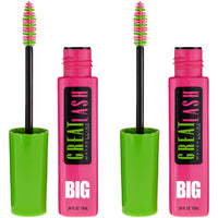 Thumbnail for Maybelline Great Lash BIG Washable Mascara, Volumizing, Thickening, Lengthening Mascara, Brownish Black, 2 Count
