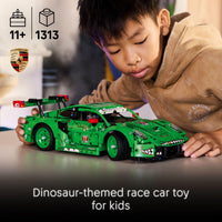 Thumbnail for LEGO Technic Porsche 911 GT3 R Rexy AO Racing Car Building Toy for Boys & Girls - Car Toy W/Realistic Steering & 6-Cylinder Engine for Kids & Auto Fans, Ages 11+ - Gift Idea for Birthdays - 42224
