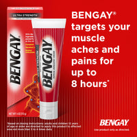 Thumbnail for Bengay Ultra Strength Topical Pain Relief Cream, Non-Greasy Topical Analgesic for Minor Arthritis, Muscle, Joint and Back Pain, Camphor, Menthol and Methyl Salicylate, 4 OZ