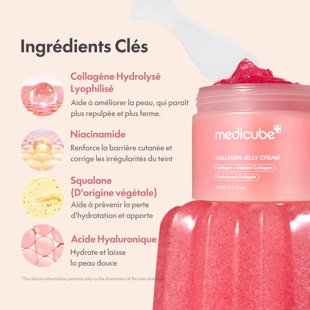 medicube Jelly Cream with Collagen, Niacinamide | Freeze-Dried Hydrolyzed Collagen for Skin Barrier Hydration & 24H Glow | Plumper, Firmer looking skin | 3.71 fl.oz