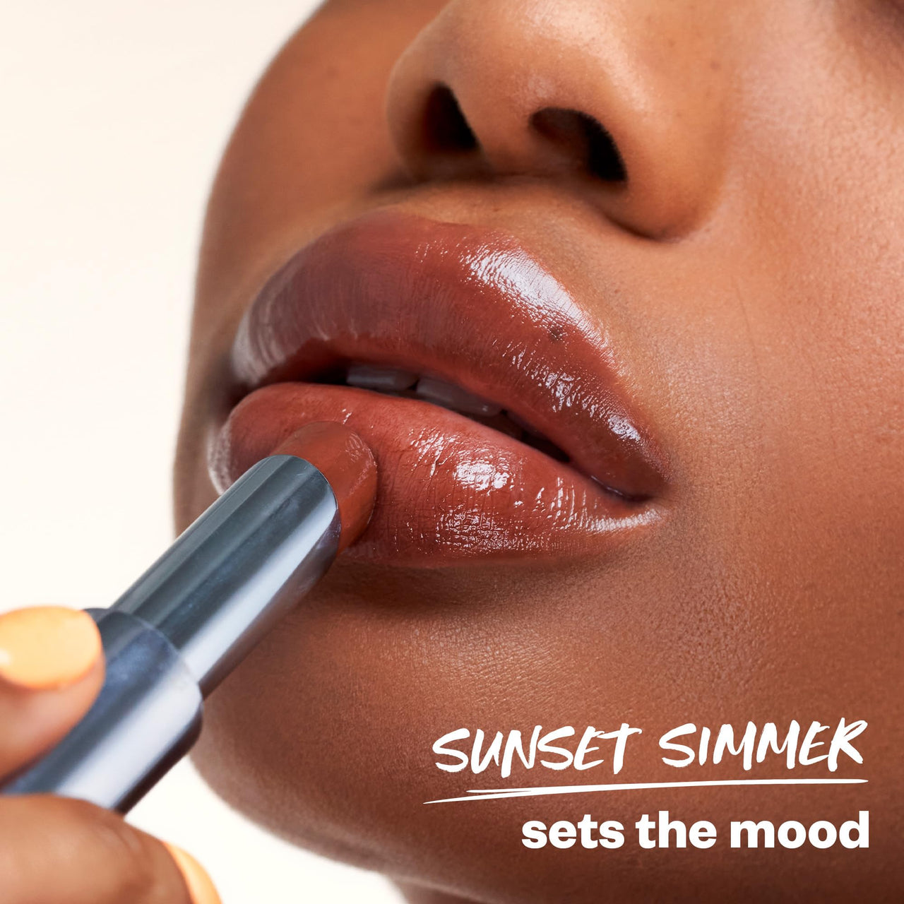 Kosas Wet Stick Moisturizing Shiny Sheer Lipstick with Ceramides, Hyaluronic acid, Peptides and Mango Butter - Soothes, Softens, and Moisturizes Lips – Sunset Simmer