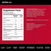 Thumbnail for BSN NITRIX 2.0, Workout Supplement, Nitric Oxide Precursors, 3g Creatine, 3g L Citrulline, L-Citrulline, Supports Workout Performance, Pumps, Muscle Recovery and Endurance, 90 Tablets, 30 Servings