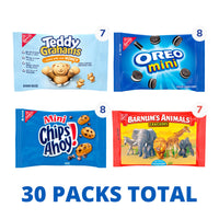 Thumbnail for Nabisco Team Favorites Variety Pack, OREO Mini, CHIPS AHOY! Mini, Teddy Grahams Honey & Barnum's Animal Crackers, 30 Snack Packs