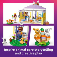 Thumbnail for LEGO Friends Heartlake City Bunny Hotel Building Toy for Girls & Boys - Pretend Play Set for Kids, Ages 5+ - W/Paisley & Leo Minidolls, 2 Toy Bunnies, & Accessories - Gift Idea for Birthdays - 42679