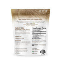 Thumbnail for OM MUSHROOM SUPERFOOD Turkey Tail Organic Mushroom Powder Pouch, 7.05 Ounce, 100 Servings, Immune Support, Polysacchrides, Beta-Glucans, Gut Health & Holistic Defense Mushroom Supplement
