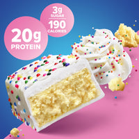 Thumbnail for Pure Protein Birthday Cake Protein Bars – 20g Protein, 3g Sugar, 190 Calories (12 count) Low Sugar* High Protein Snack - Gluten Free - Perfect for a Healthy Snack