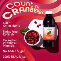 Thumbnail for Dynamic Health Pure Cranberry Unsweetened 100% Juice Concentrate, Natural Antioxidant Supplement, No Additives, No Added Sugar, No Preservatives, 16 Servings, 16oz