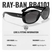 Thumbnail for Ray-Ban RB4101 Jackie Ohh Polarized Butterfly Shape Sunglasses With Eyewear Kit Bundle - High Bridge Fit - Ideal Formal and Casual Eyewear - Beach Sunglasses