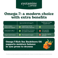 Thumbnail for eyetamins® by OPTASE® Eye Comfort™ - 60 Softgels - Eye Doctor Recommended - an Omega-Based Eye Supplement formulated to Support Moisture Balance and Eye Comfort from Within. Plant Based Soft gels.