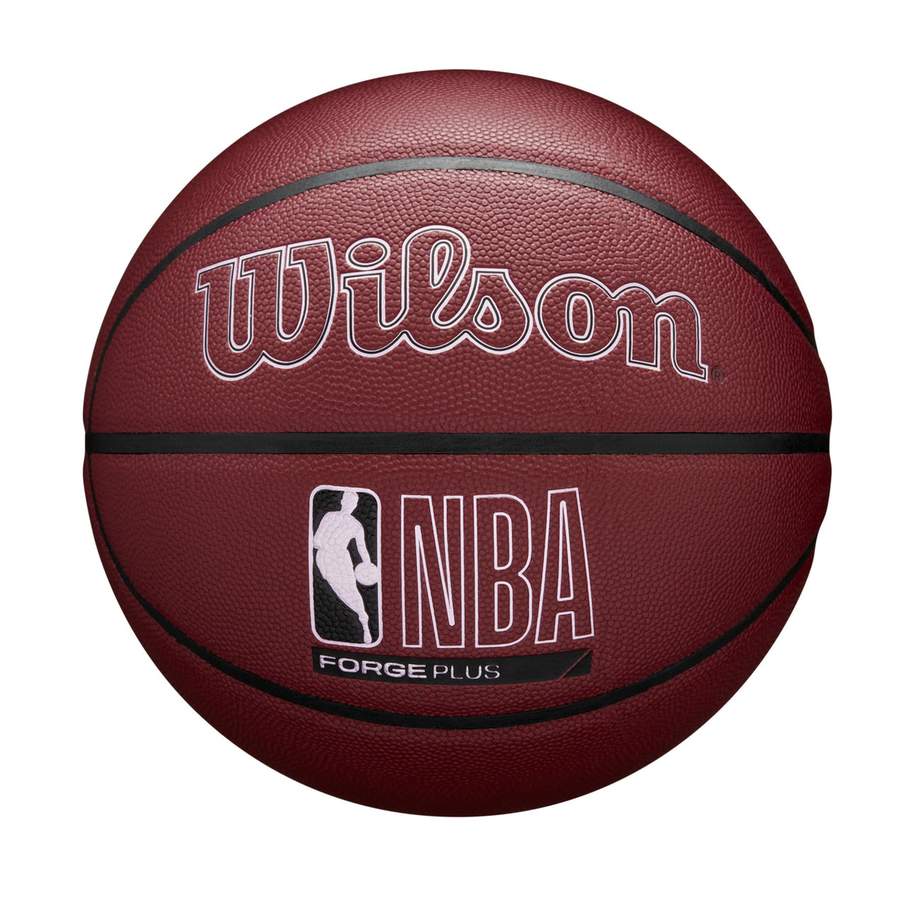 WILSON NBA Forge Plus Indoor/Outdoor Basketball - Maroon, Size 7-29.5"