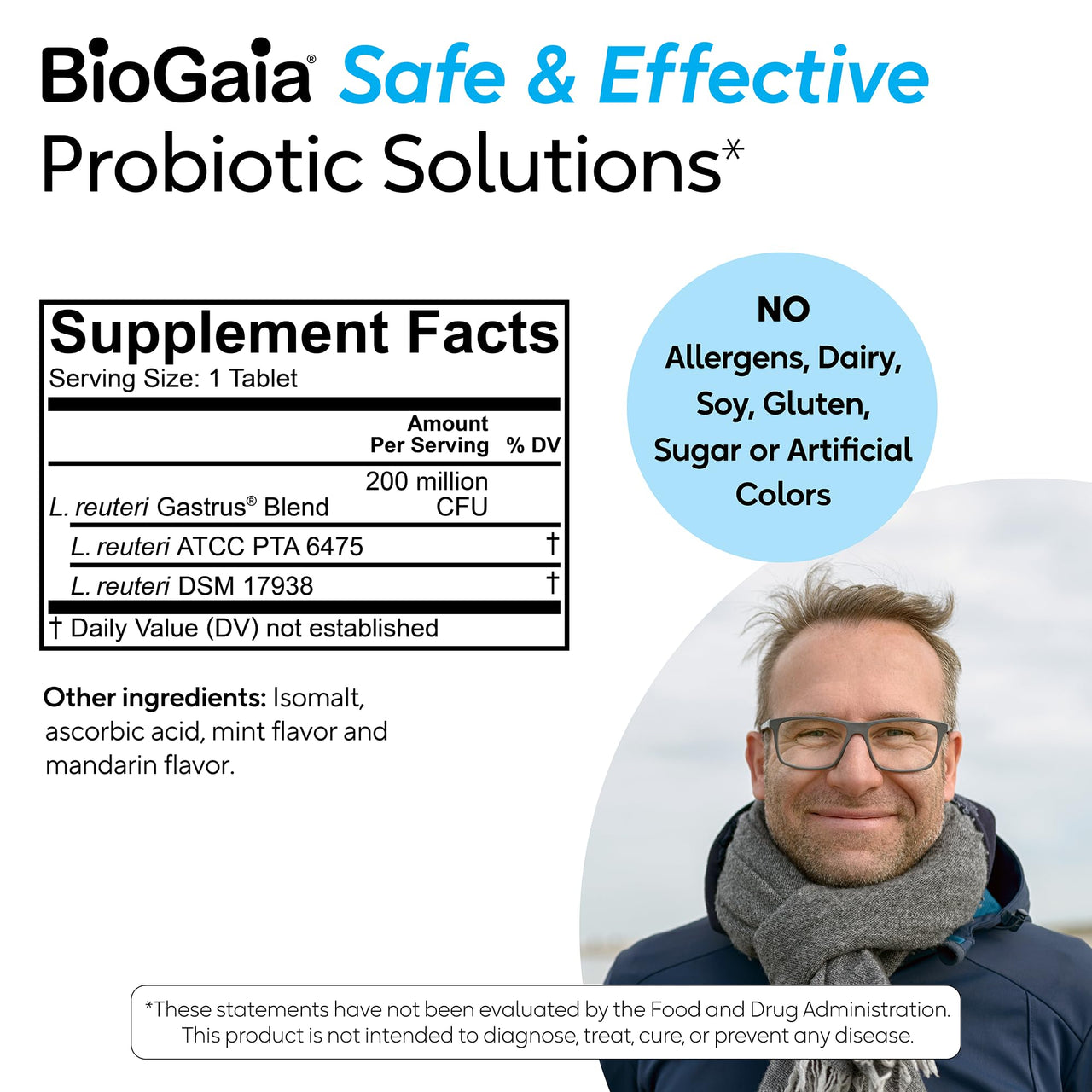 BioGaia Gastrus Gut Health Probiotic | Eases Abdominal Discomfort, Gas & Bloating | Promotes Regularity & a Healthy Gut | Contributes to a Balanced Microbiome | Backed by 30 Years of Research