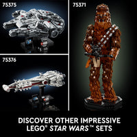 Thumbnail for LEGO Star Wars Millennium Falcon 25th Anniversary Collectible - DIY Building Set for Adults, Men & Women, Ages 18+ - A New Hope Model with Display Stand - Star Wars Gift - 75375