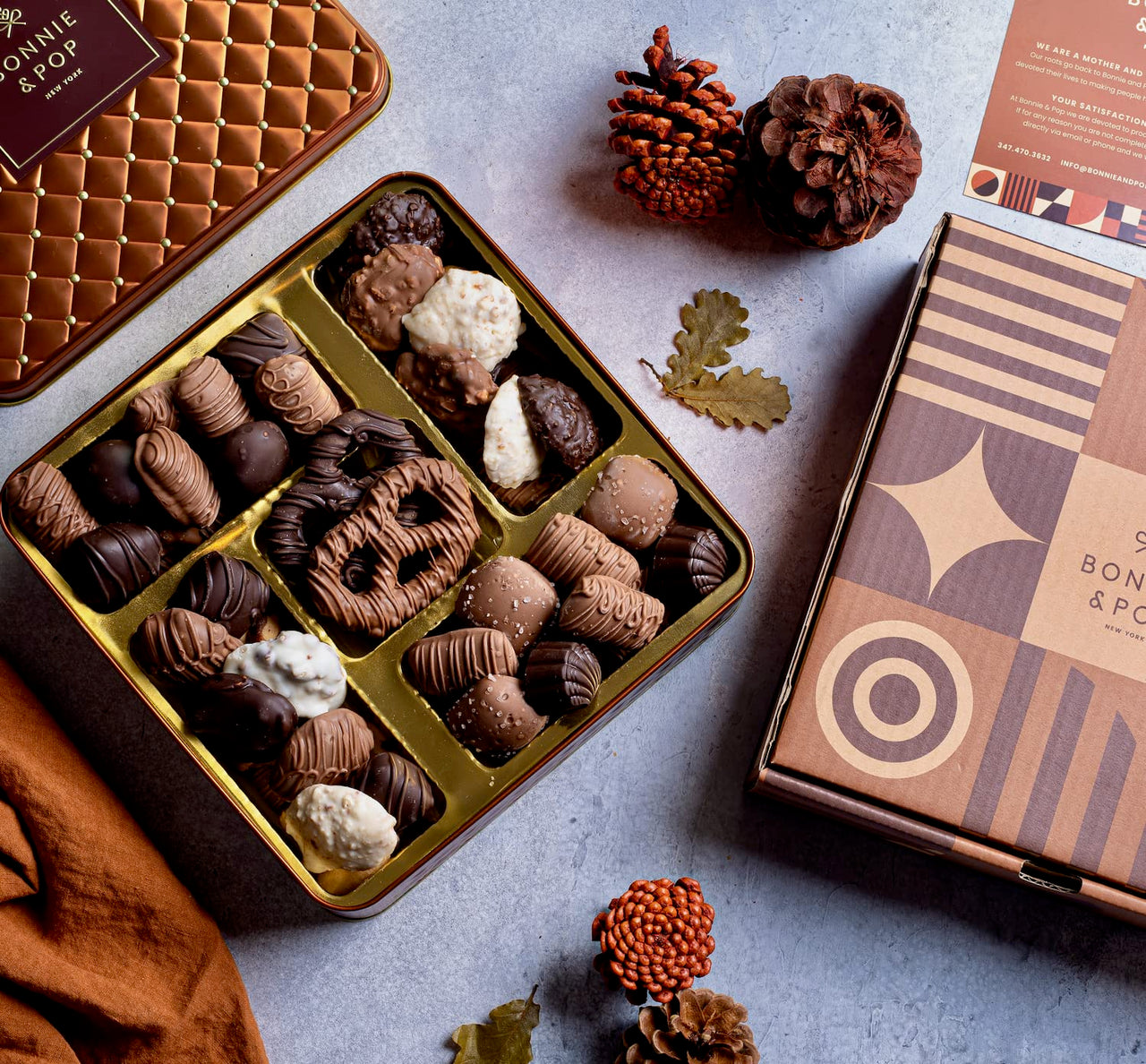 BONNIE AND POP - Birthday Food Gift Basket, Happy Birthday Chocolate, Birthday Gift Box, Food Birthday Gifts for Women and Men, Birthday Treats, Prime Snack Gift Arrangements, Bonnie and Pop