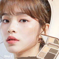Thumbnail for Judy Doll Contour Palette, 2 In 1 Face Highlight Contour Palette, Shades with Highlighter Makeup, Non-greasy, Lasting Sparkling, Sculpt the Face Makeup (#02 Tree Shadow, 0.32oz)
