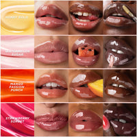 Thumbnail for Gisou Honey Infused Hydrating Lip Oil, Nourishing Lip Moisturizer for Dry Lips, High Shine, Smooth Finish, Clear Pink Shimmer Shade, Fresh Watermelon Scent, Watermelon Sugar, 8ml