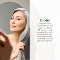 Thumbnail for Global Healing Center - Biotin (Vitamin B7) Biotin for Hair Growth Supplement Vitamins, Supports Radiant Skin, and Stronger Nails, Hair Loss Vitamins for Women and Men, More Than The 1000mcg