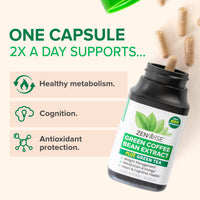 Thumbnail for Zenwise Health EGCG Green Tea Extract Capsules with Coffee Bean Extract - 50% EGCG + 98% Polyphenols Supplement - Green Tea Pills for Skin and Heart Support + Brain Health and Memory Boost - 60 Count