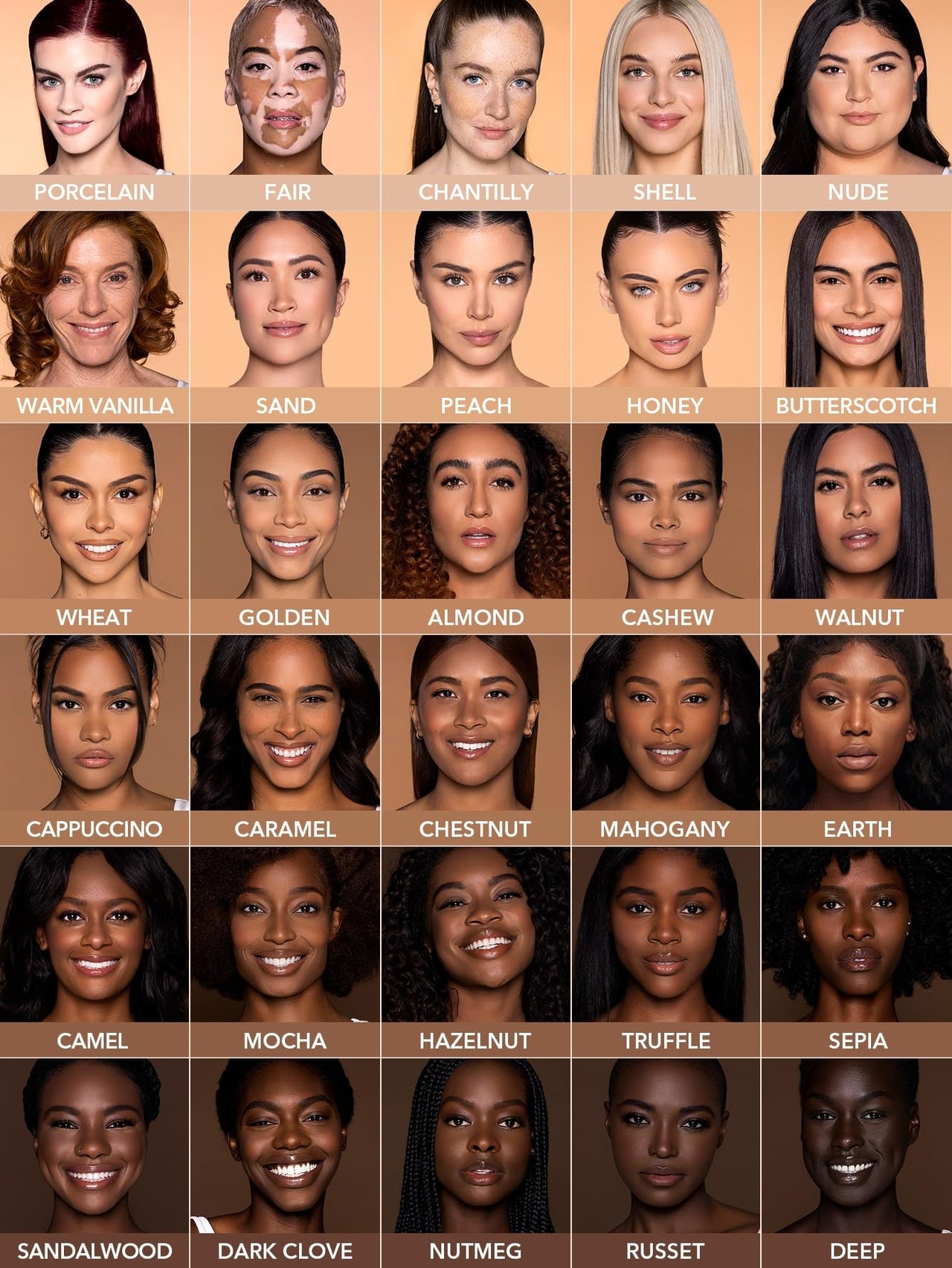 SHEGLAM Hydrating Cream Full Coverage Foundation Balm Long Lasting Concealer Face Foundation for Dry Skin - Chestnut