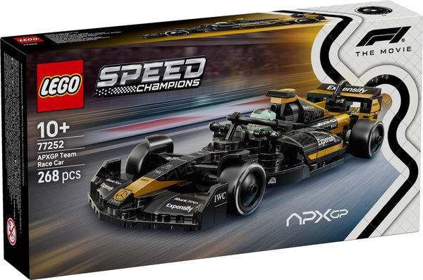 LEGO Speed Champions APXGP Team Race Car from F1 The Movie - Building Toy for Boys, Girls, & Kids, Ages 10+ - Pretend Play Racing Vehicle with 2 Minifigures - Gift Idea for Birthdays - 77252