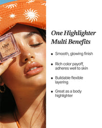 Thumbnail for Glint Marble Highlighter (Sunset Bronze, 0.08oz) - Korean Makeup. Inspired Baked for Smooth, Radiant Glow, Long-Lasting Wear. Enriched with Micro Pearl Particles