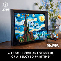 Thumbnail for LEGO Ideas Vincent Van Gogh The Starry Night - Building Set for Adults, Ages 18+ - Beautifully Detailed Home Wall Art Decor - Gift for Men & Women - 21333