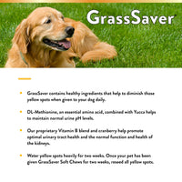 Thumbnail for NaturVet – GrassSaver Supplement for Dogs – Healthy Supplement to Help Rid Your Lawn of Yellow Spots – Synergistic Combination of B-Complex Vitamins & Amino Acids – 120 Soft Chews
