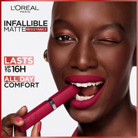 Thumbnail for L’Oréal Paris Infallible Matte Resistance Liquid Lipstick, up to 16 Hour Wear, First Kiss 600, 0.16 Fl Oz