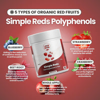Thumbnail for Layer Origin Simple Reds - Organic Red Polyphenols Whole Fruit Powder | Only Real Red Whole Fruits & Zero-fillers | 30 Servings