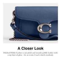 Thumbnail for COACH Polished Pebble Leather Tabby Wristlet
