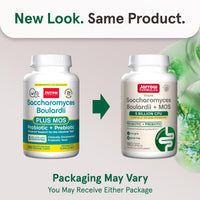 Thumbnail for Jarrow Formulas Saccharomyces Boulardii + MOS Probiotics for Digestive Health and Intestinal Tract Support - 5 Billion CFU Per Serving - 180 Delayed Release Caps - Probiotic + Prebiotic - 180 Servings