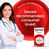 Thumbnail for Feosol Original Iron Supplement Tablets, Non-heme, 65mg Iron per Pill, 1 Per Day, 120ct, 4 Month Supply, for Energy and Immune System Support, Made in USA
