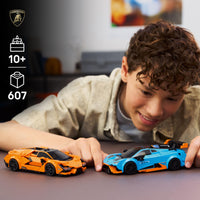 Thumbnail for LEGO Speed Champions Lamborghini Revuelto & Huracán STO Car Toys - Building Toy for Pretend Play for Boys & Girls, Ages 10+ - Model Car Kit Display - Gift Idea for Kids - 77238