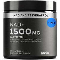 Thumbnail for Toniiq Liposomal NAD+ and Resveratrol Supplement - 1500mg Ultra High Strength NAD Supplement - Clinically Studied Ingredients with Patented RiaGev-WS™, Resveratrol, and Niacin - 60 Capsules