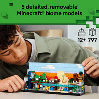 Thumbnail for LEGO Minecraft Mini Biomes Building & Pretend Play Toy for Boys & Girls - Video Game Playset & Toy Figures for Preteens, Ages 12 + - W/2 Minifigures & 3 Microfigures - Gift Idea for Birthdays - 21589