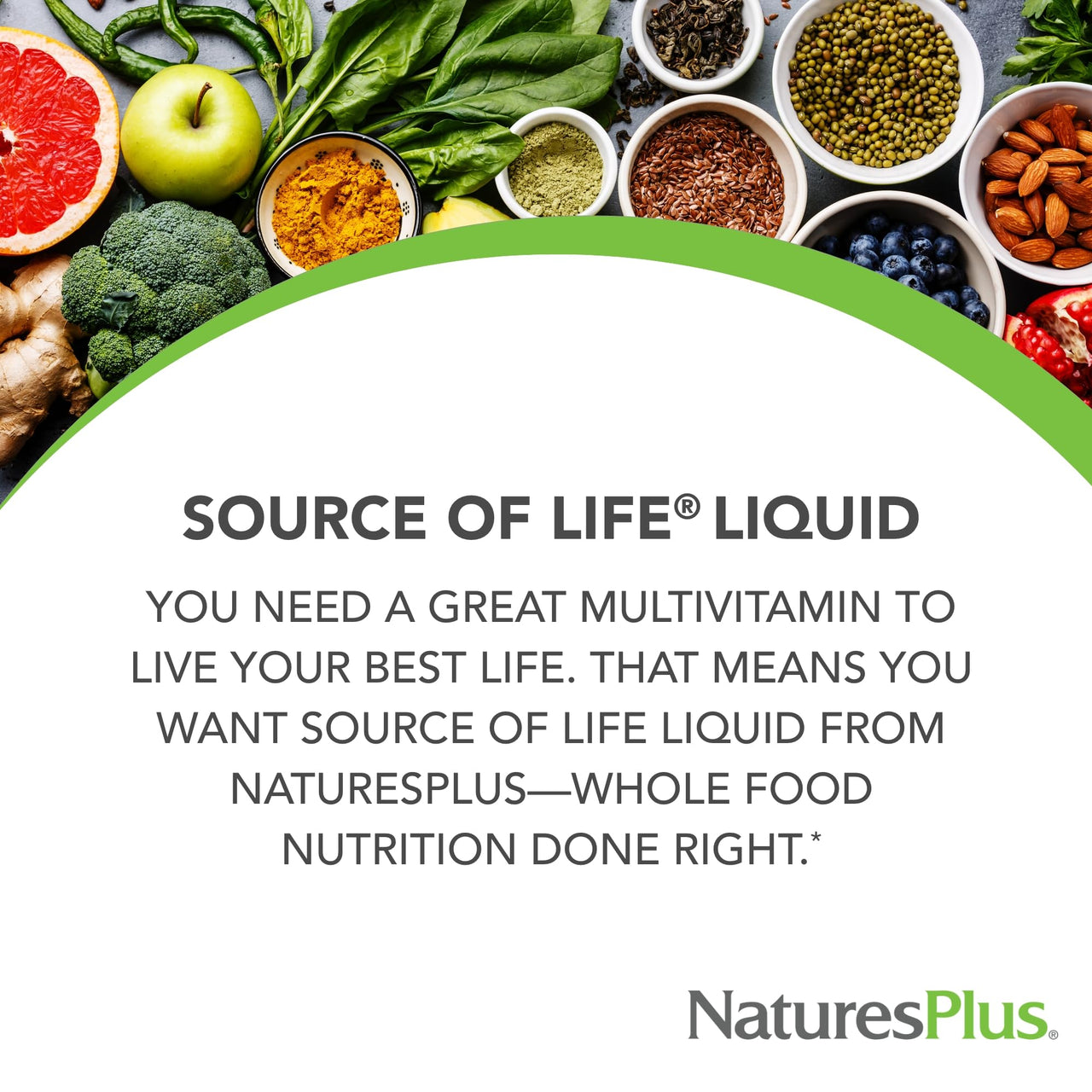 NaturesPlus Source of Life Liquid, Tropical Fruit - 30 fl oz - Multivitamin & Mineral Supplement - Gluten Free, Vegetarian - 30 Servings