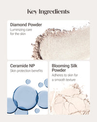 Thumbnail for THESAEM Perfect Glam Glow Pact - Illuminating Face Powder with Colorful Pearls for Soft Radiant Glow - Sebum Control Blending Powder with Diamond & Silk - Korean Makeup Highlighter Compact