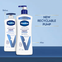 Thumbnail for Vaseline Intensive Care Unscented Advanced Repair Body Lotion - Ultra-Hydrating with Lipids for Extremely Dry Skin, 20.3 oz, Pack of 3