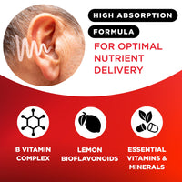 Thumbnail for Lipo Flavonoid Ear Ringing - Doctor-Recommended for Ringing Ears – Clinically Proven Lemon Bioflavonoid Complex with Vitamins C, B1, B2, B6, B12, & Calcium - 100 Caplets