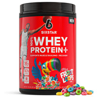 Thumbnail for Six Star Whey Protein Powder Plus - Muscle Building & Recovery Formula with Whey Isolate Powder, BCAAs, 30g Protein, Immune Support - Post-Workout Supplement - Kellogg’s Froot Loops Flavor, 1.8 lbs