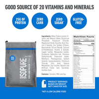 Thumbnail for Isopure Zero Carb 100% Pure Whey Isolate Protein Powder, Gluten Free, With Vitamins, Creamy Vanilla, 25g Protein Per Serving, 7.5 Lbs, 110 Servings (Packaging May Vary)