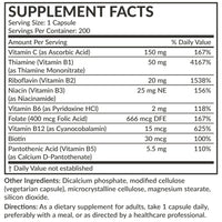 Thumbnail for Futurebiotics Vitamin B Complex with Vitamin C Supports Energy Production, Nervous System & Immune Support - Non-GMO, 200 Vegetarian Capsules